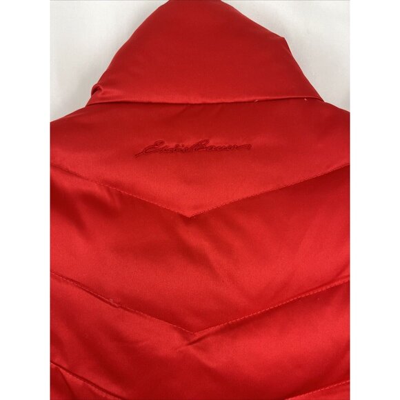 Eddie Bauer 550 Premium Quality Goose Down Cherry Red Vest Women's Size S - Picture 7 of 13